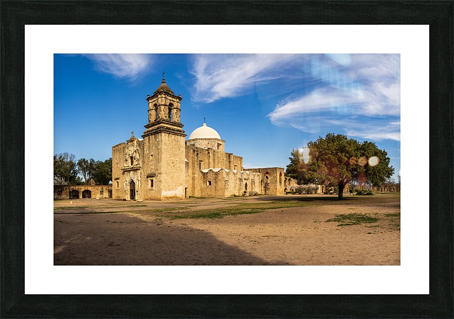 Entrance to the ornate San Jose mission church near San Antonio Picture Frame print