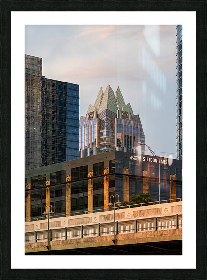 Frost Bank Tower in Austin said to resemble the head of an owl s Picture Frame print