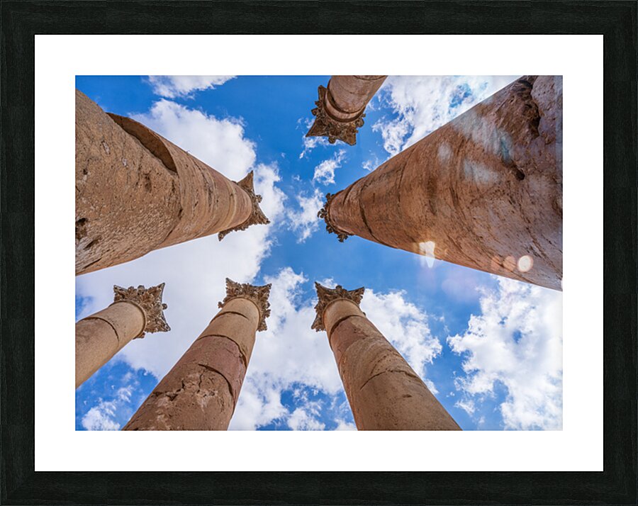 Columns of Artemis at Jerash a Greco Roman well preserved city  Picture Frame print