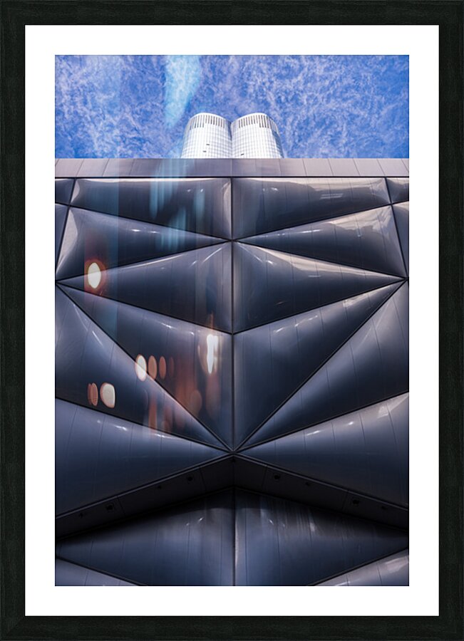 Unique pillowed retractable shell over the Shed in Hudson Yards  Picture Frame print