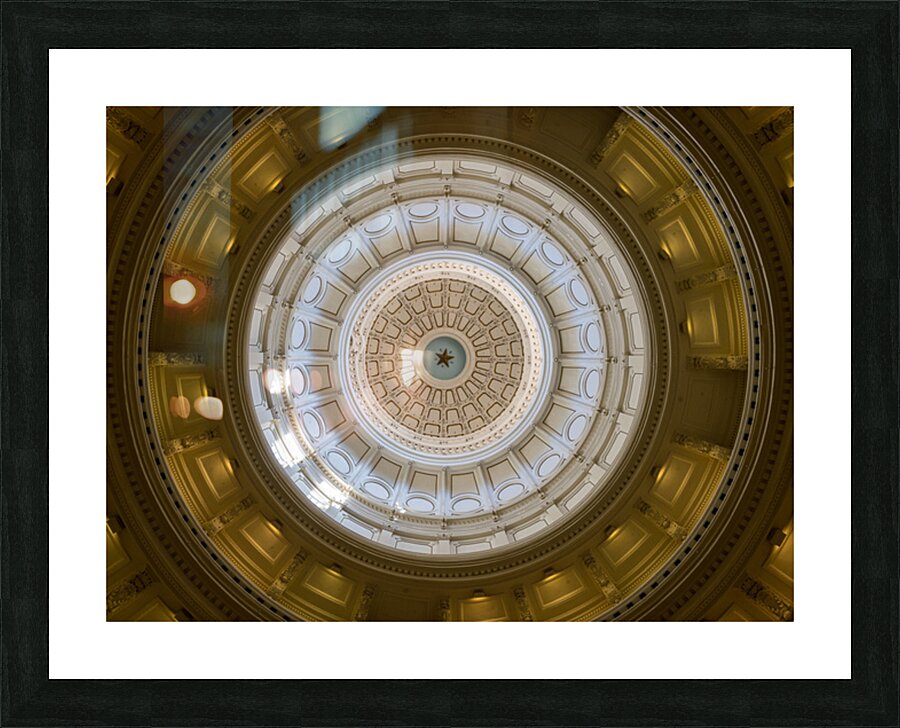 Interior of in the Texas State Capitol in Austin Picture Frame print