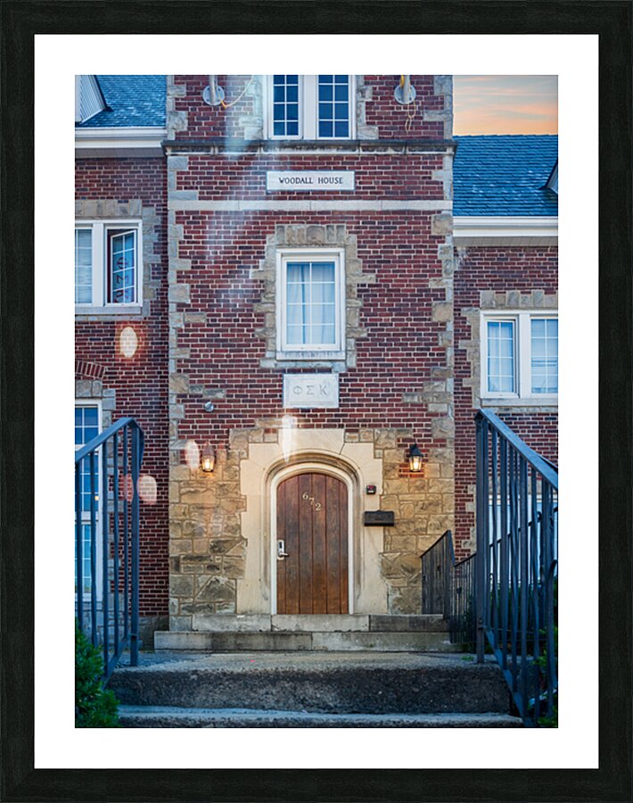 Phi Sigma Kappa Woodall House Entrance at WVU Picture Frame print