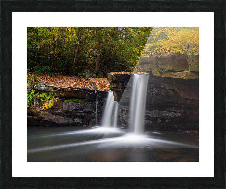 Waterfall on Deckers Creek near Morgantown WV Picture Frame print