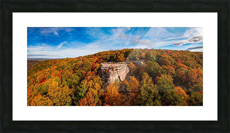Coopers Rock state park overlook in West Virginia with fall colors Picture Frame print