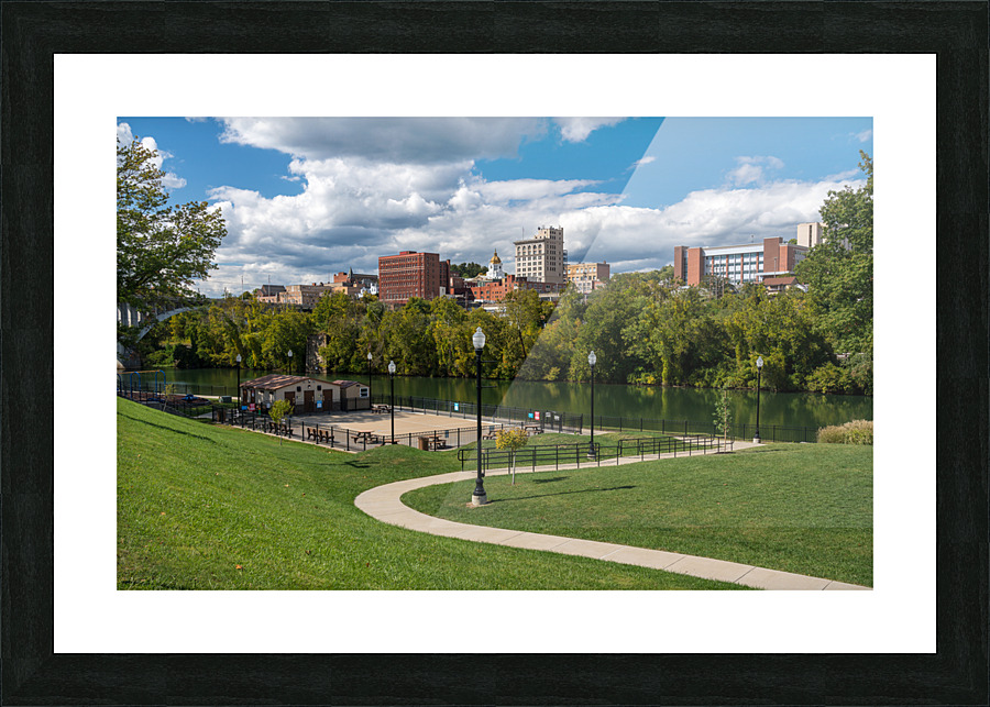 Panorama of Fairmont in West Virginia taken from Palantine Park Picture Frame print