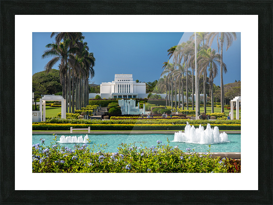 Gardens of Laie Hawaii Temple Picture Frame print
