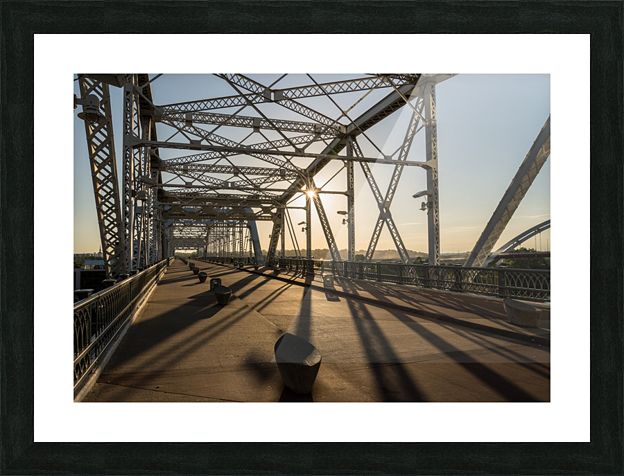 John Seigenthaler pedestrian bridge in Nashville Tennessee Picture Frame print