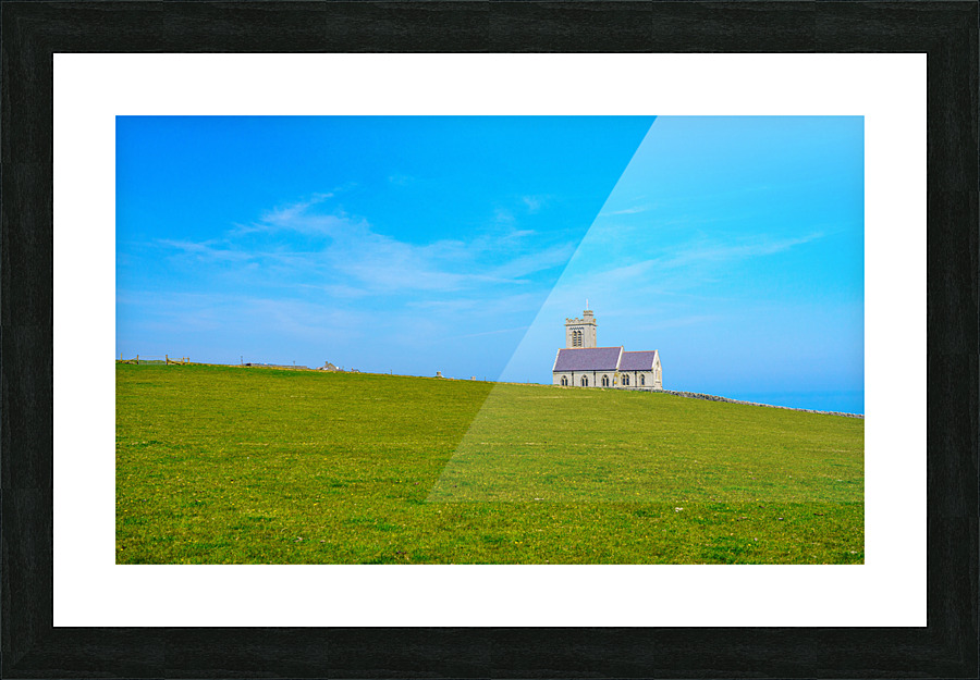Old church on the Island of Lundy off Devon Picture Frame print