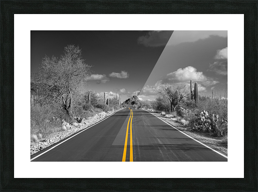 The road goes on for ever Picture Frame print