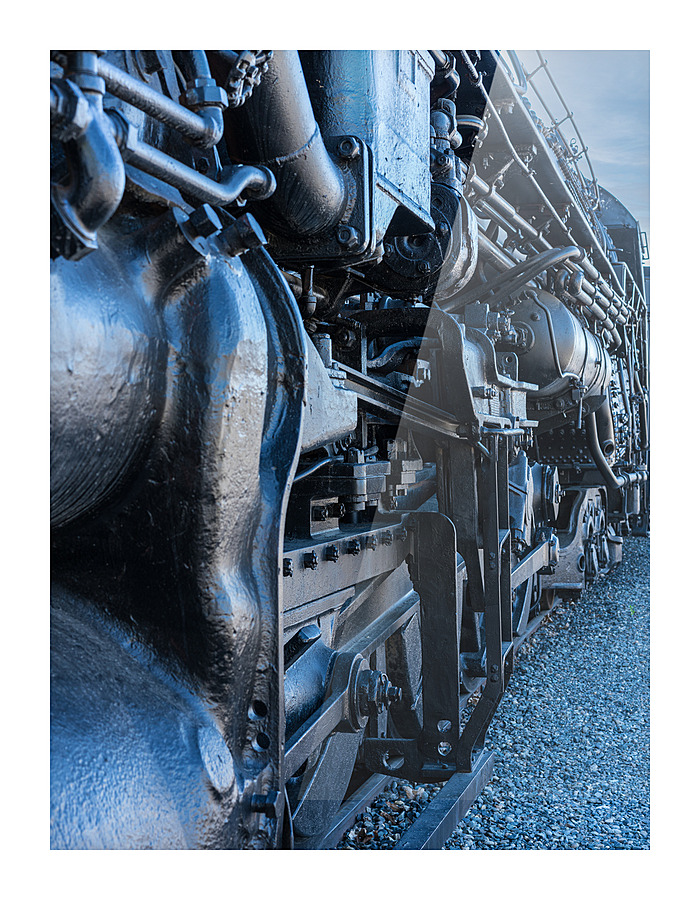 Santa Fe locomotive 5021 at Sacramento Picture Frame print