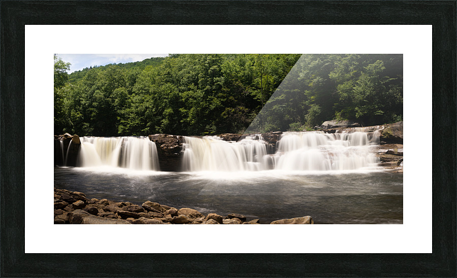 Three distinct waterfalls at High Falls of Cheat  Framed Print Print