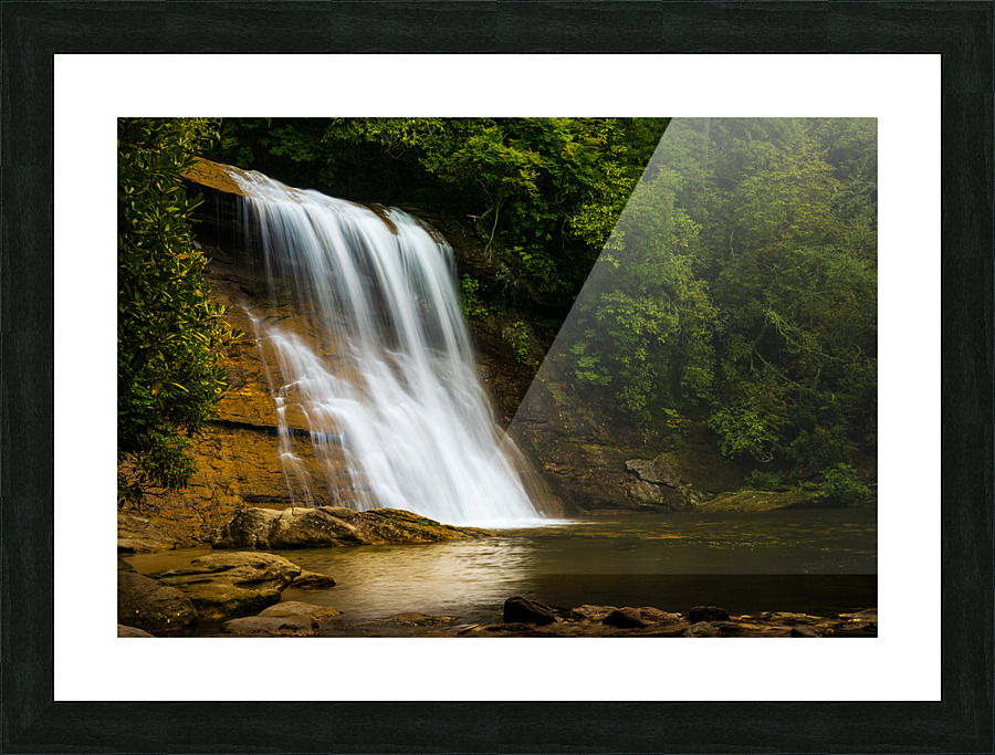 Silver Run falls waterfall near Cashiers NC Picture Frame print