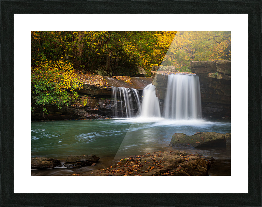 Waterfall on Deckers Creek near Masontown Picture Frame print
