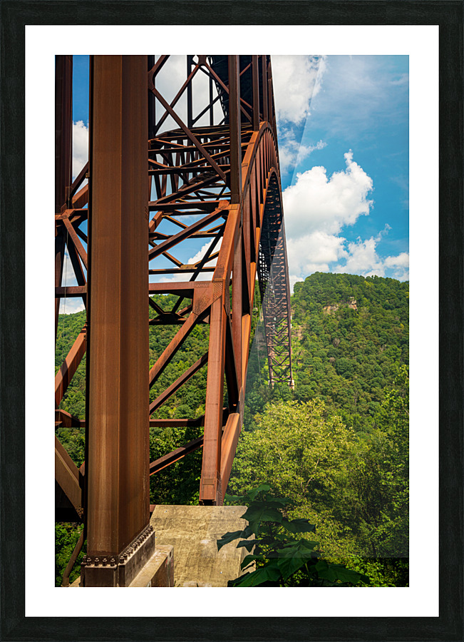Metal structure of the New River Gorge Bridge Picture Frame print