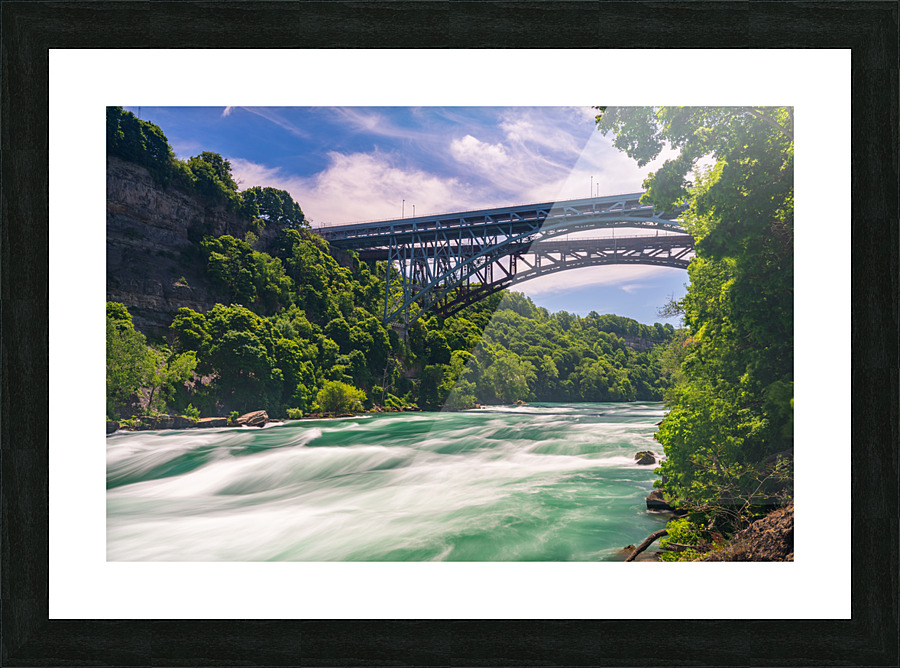 Niagara River at Whirlpool Bridge in Canada Picture Frame print