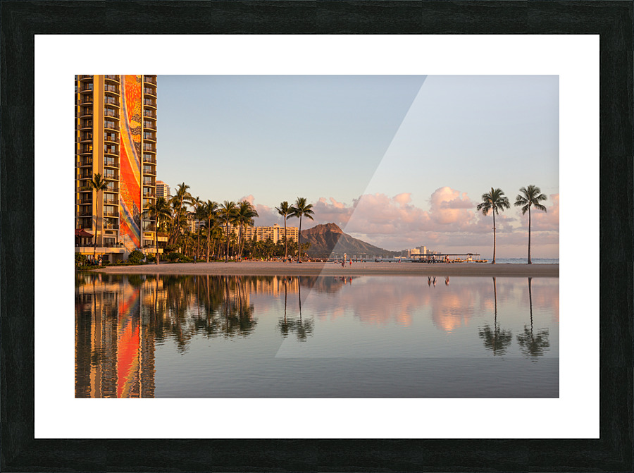 Newly restored tiling mural on Rainbow Tower Picture Frame print