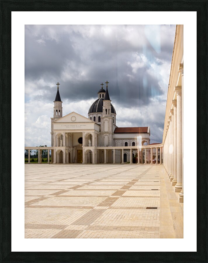 Plaza at Basilica of Mongomo in Equatorial Guinea Picture Frame print