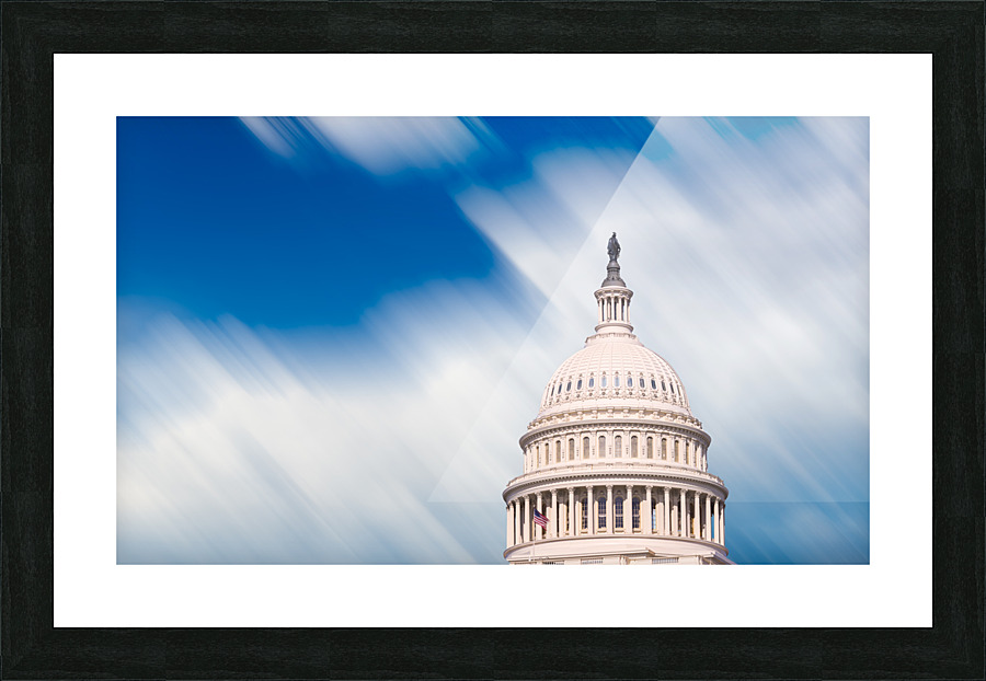 Congress capitol dome in Washington DC Picture Frame print