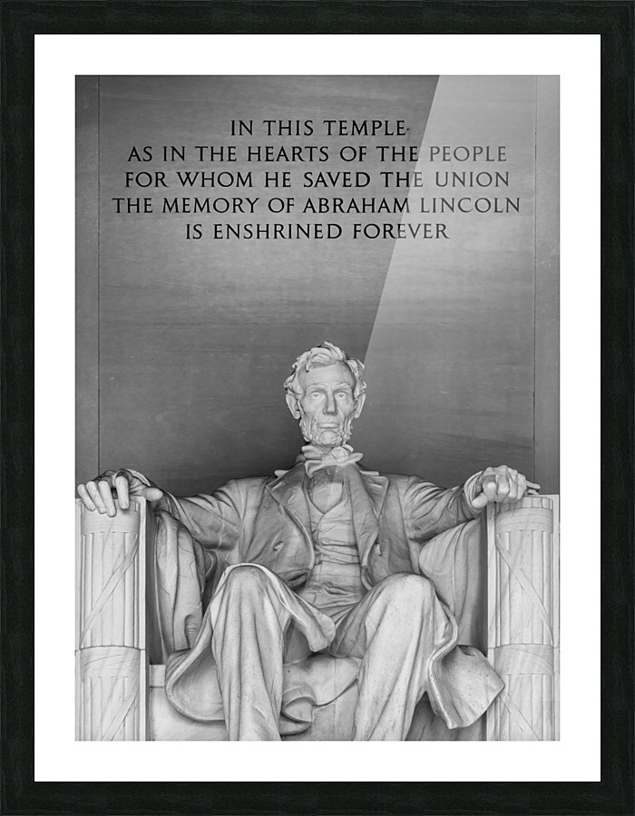 President Lincoln statue Picture Frame print