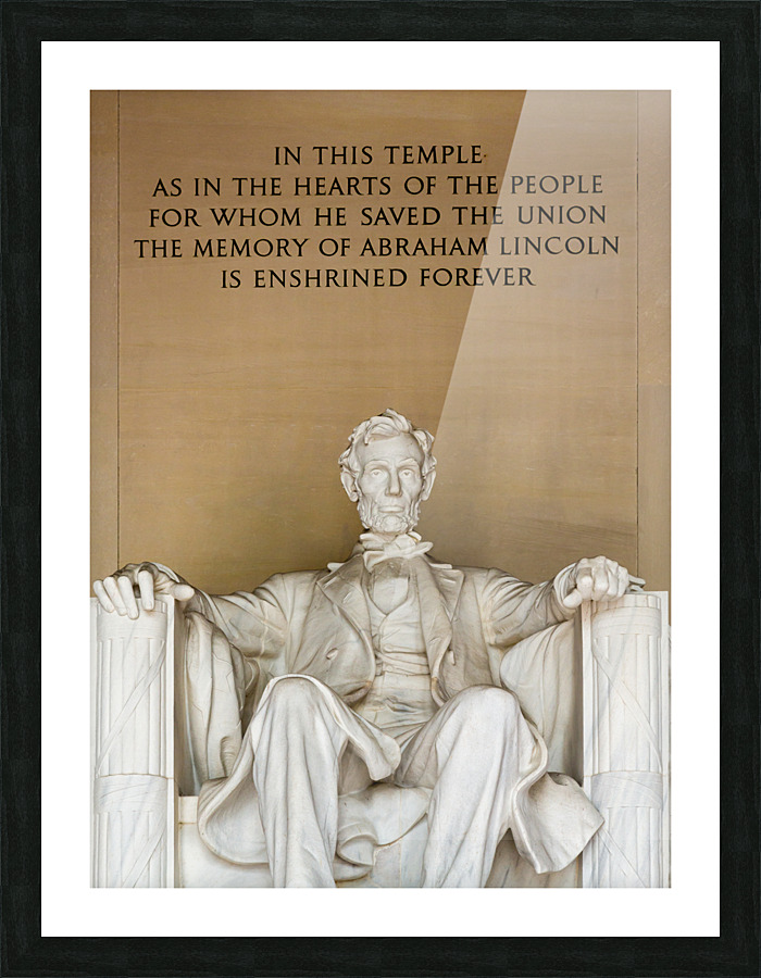 President Lincoln statue Picture Frame print