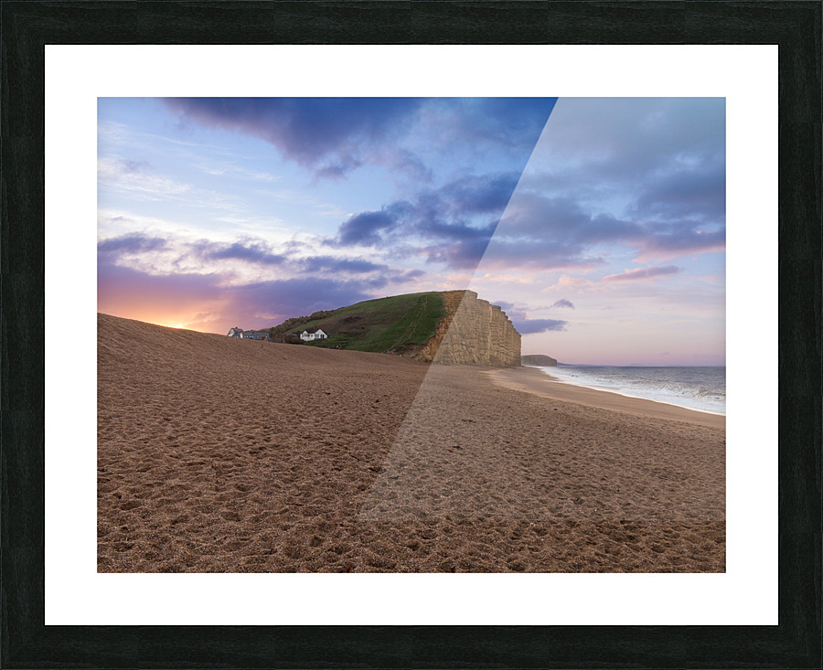 Sunrise at West Bay Dorset in UK Picture Frame print