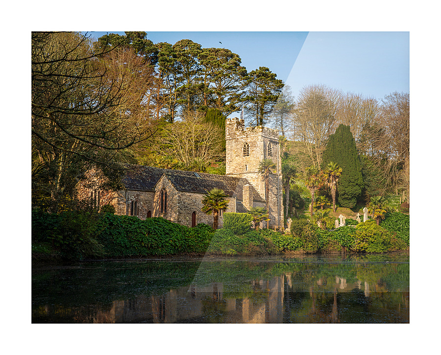 St Just in Roseland parish church in Cornwall UK Picture Frame print