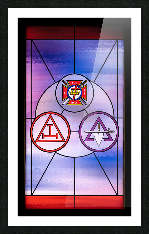 Stained glass window for the order of the Knights Templar  Impression encadrée