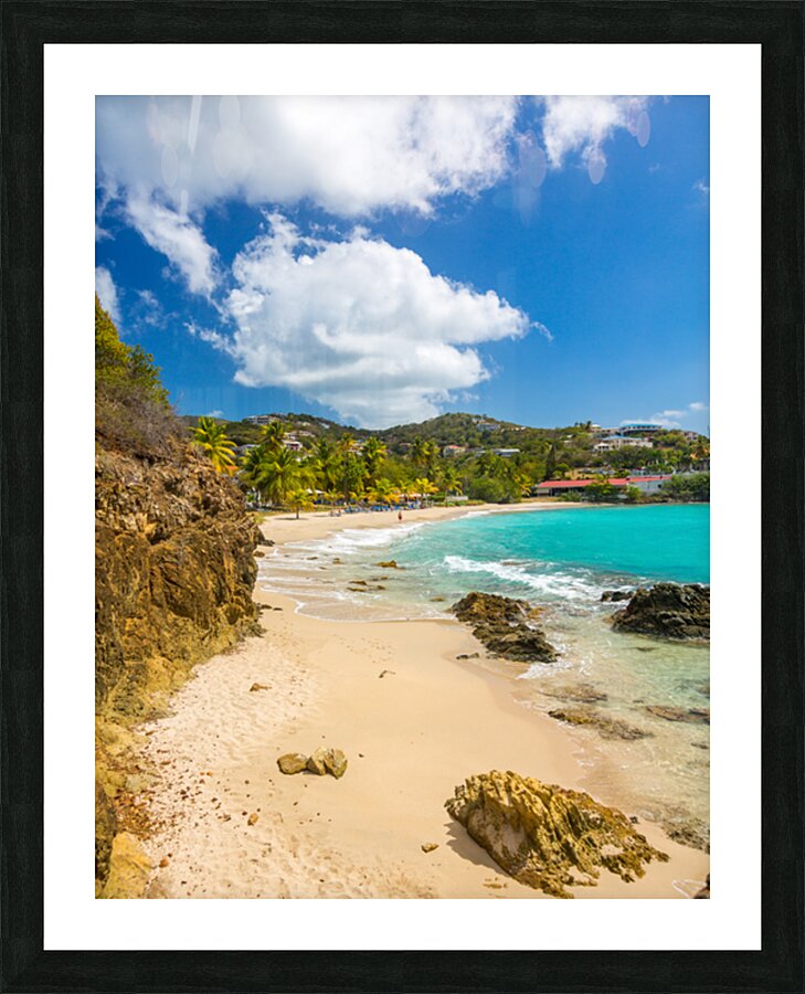 Frenchmans Bay with Beach scene St Thomas USVI Picture Frame print