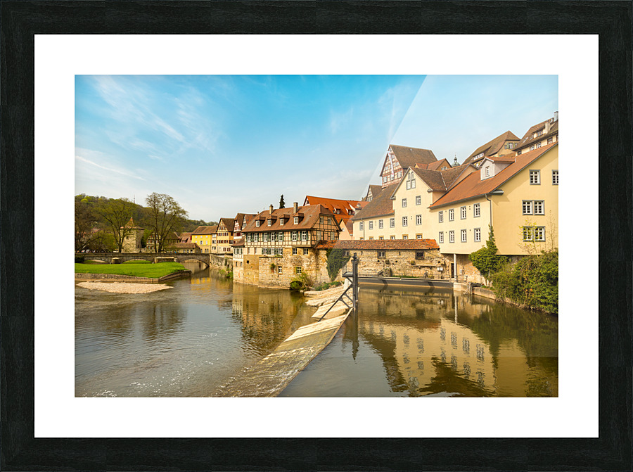 Reflection of Schwabisch Hall Germany Picture Frame print