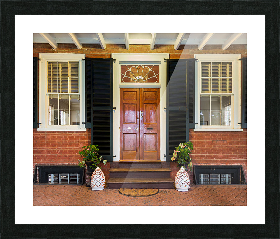 Mahogany doorway and entrance hall UVA Picture Frame print