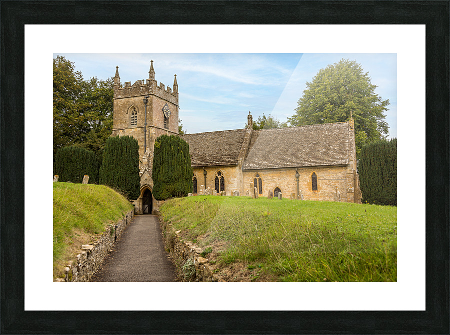 Old Church in Cotswold district of England Picture Frame print