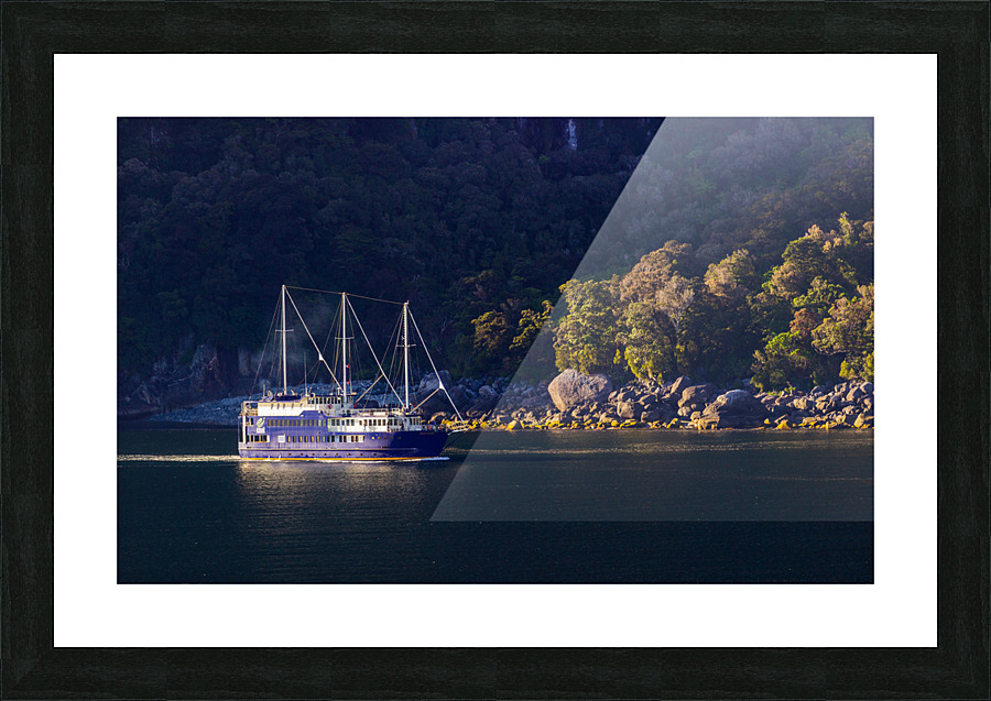 Fjord of Milford Sound in New Zealand Picture Frame print