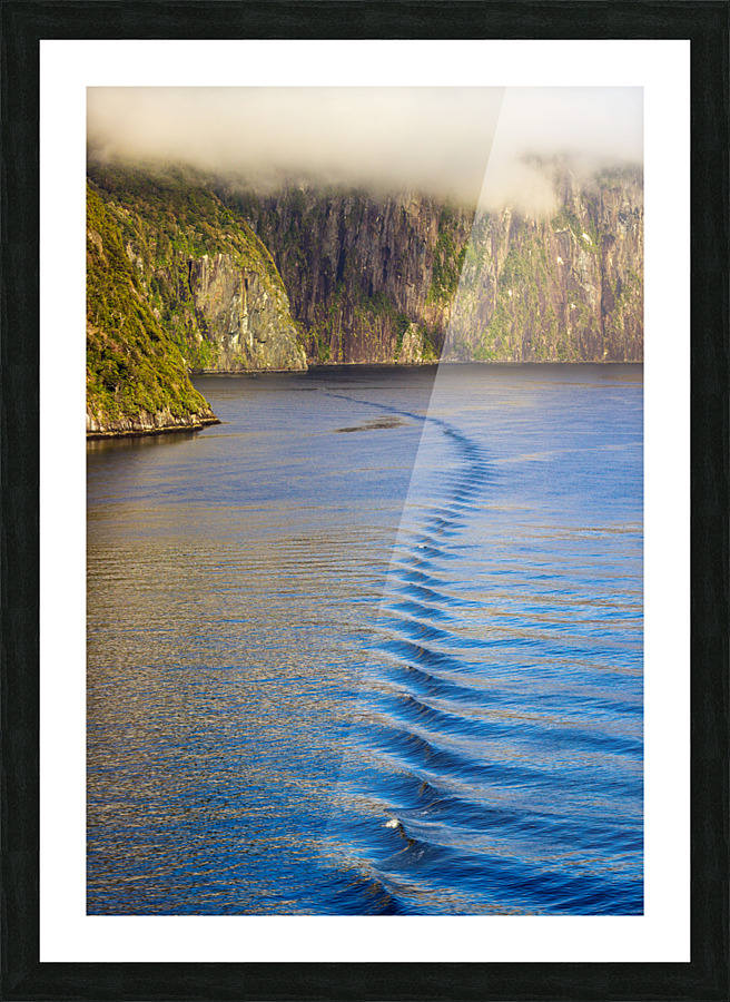 Fjord of Milford Sound in New Zealand Picture Frame print