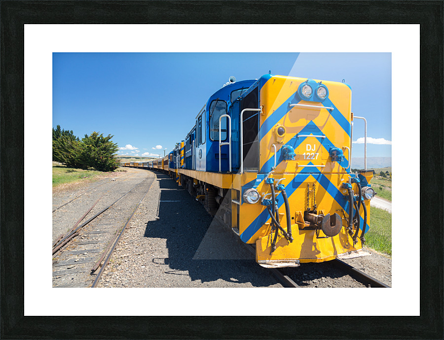Diesel locomotive train engine Taiere Gorge line Picture Frame print