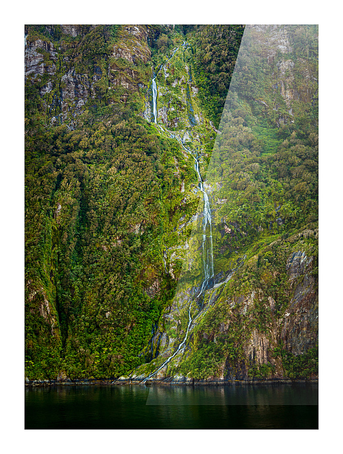 Fjord of Milford Sound in New Zealand Picture Frame print