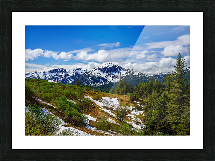 View from Mount Roberts toward Mt Bradley above Juneau Alaska Picture Frame print