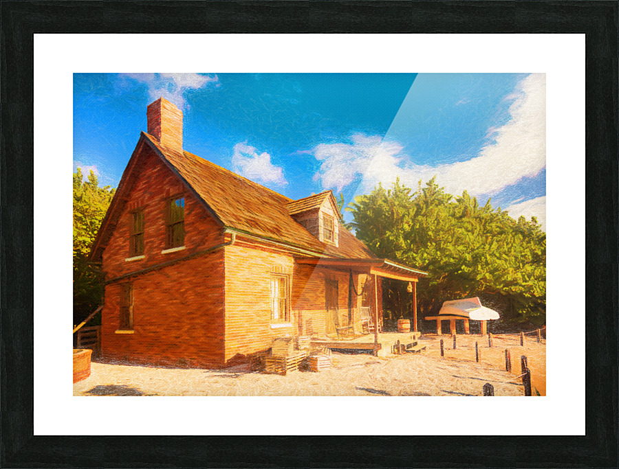 Pastel sketch of lighthouse keeper house Bill Baggs Picture Frame print