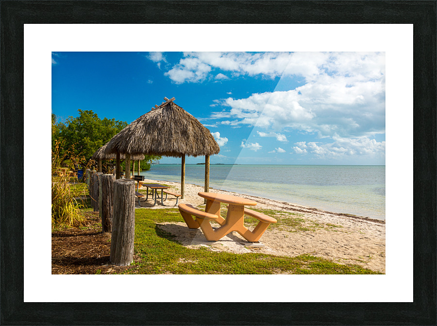 Florida Keys seven mile bridge rest area Picture Frame print