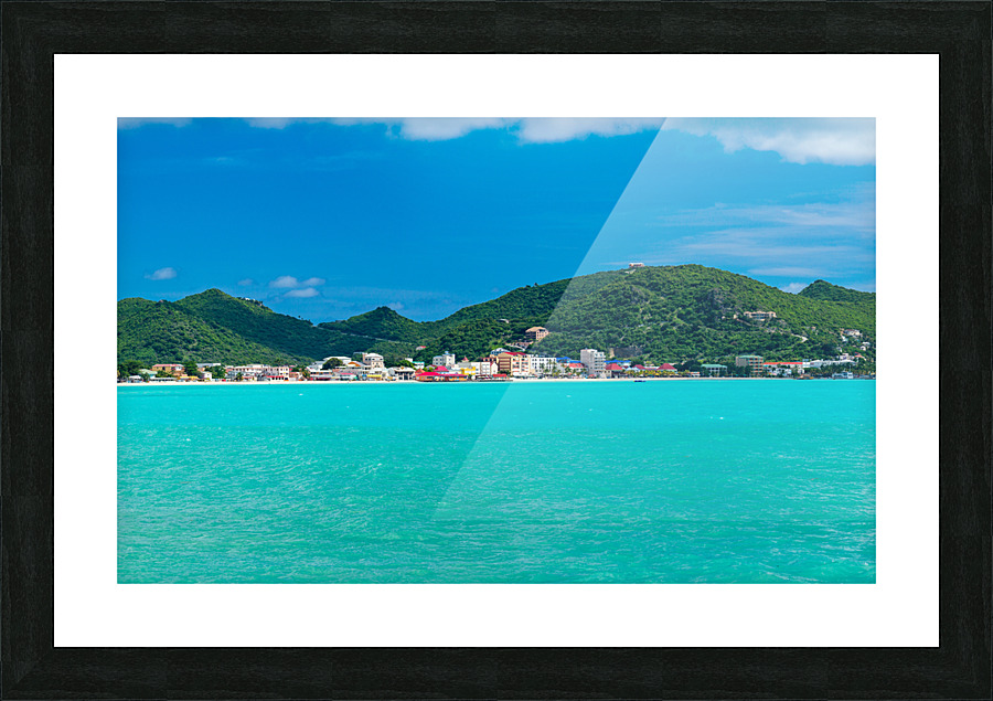 Panorama of Philipsburg Sint Maarten Picture Frame print