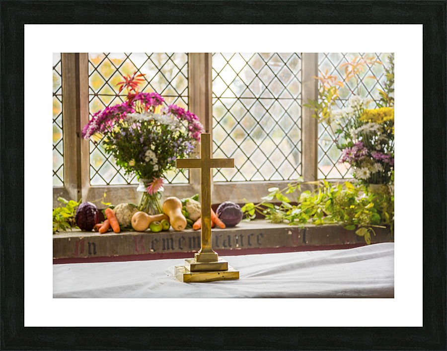 Interior of St Mary Church Swinbrook Picture Frame print