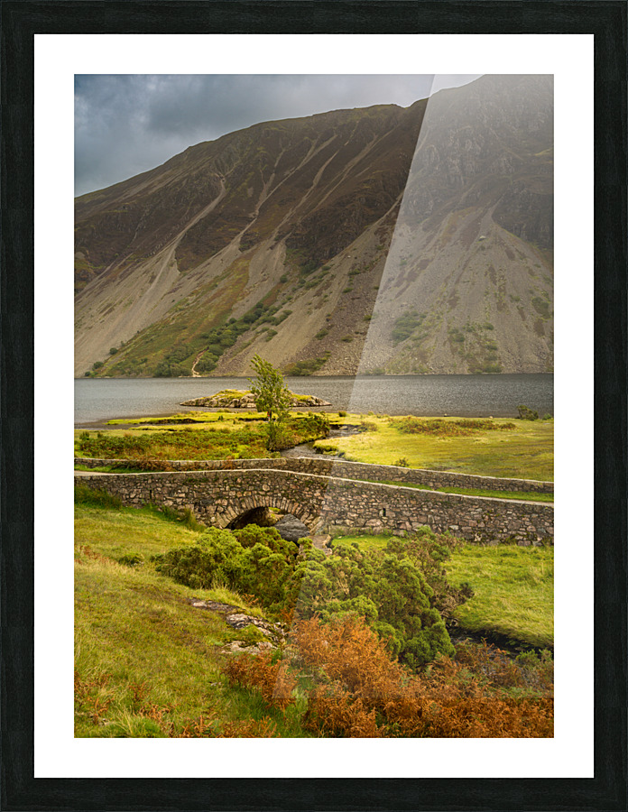 Stone bridge over river by Wastwater Picture Frame print