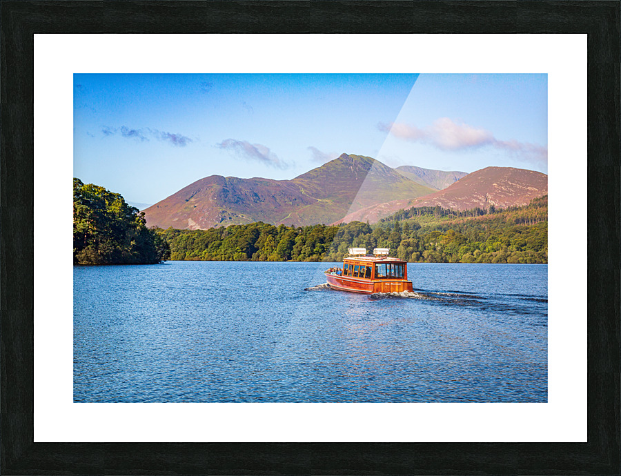 Lady Derwentwater on Derwent Water in Lake District Picture Frame print
