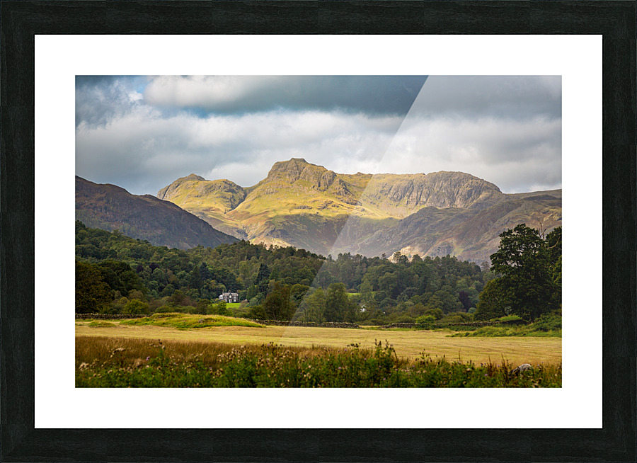 Langdale Pikes in Lake District Picture Frame print
