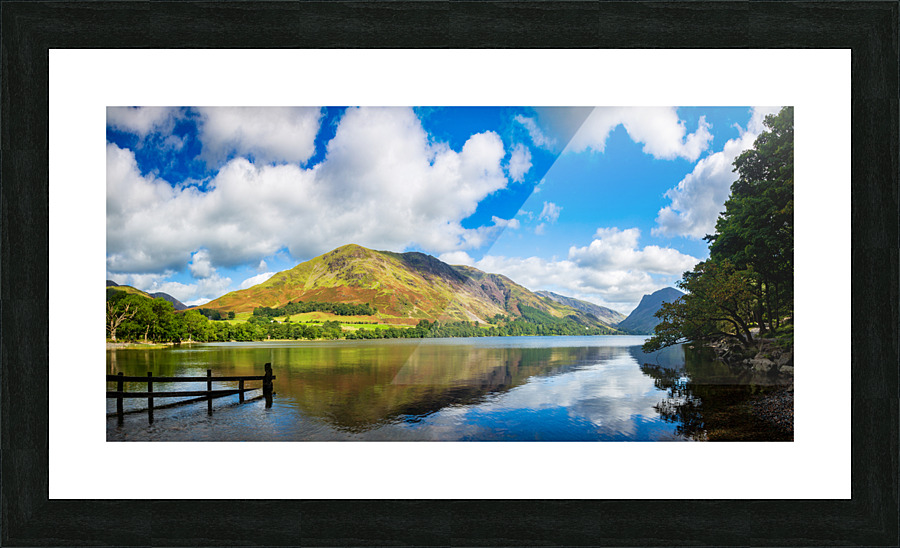 Panorama of Buttermere in Lake District  Impression encadrée