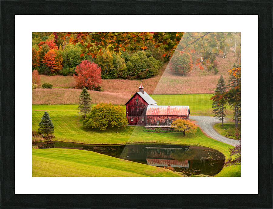 Iconic Sleepy Hollow Farm in Pomfret Vermont Impression et Cadre photo