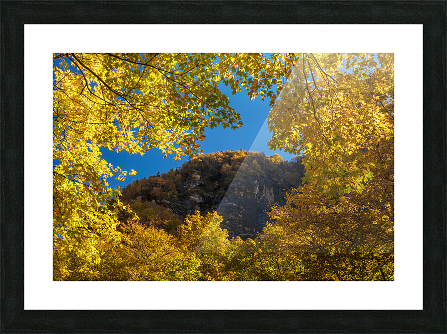 View of the rocky peaks of Smugglers Notch Picture Frame print