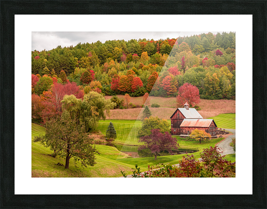 Iconic Sleepy Hollow Farm in Pomfret Vermont Impression et Cadre photo