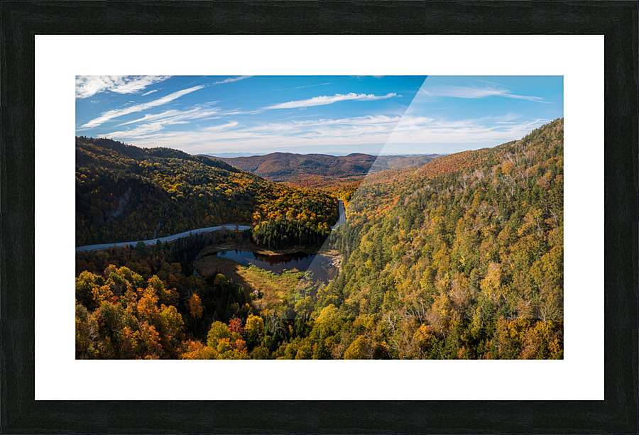 Aerial view of Appalachian Gap Road in Vermont Impression et Cadre photo