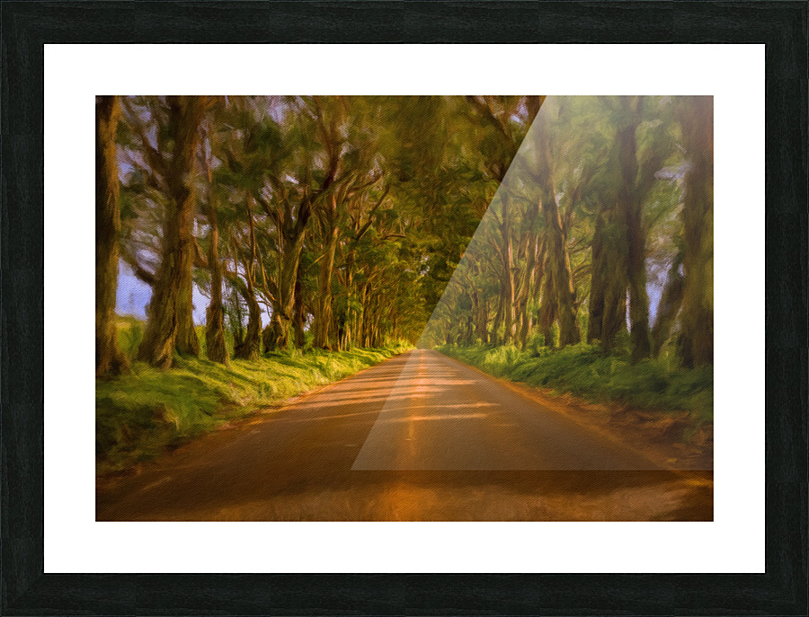 Painting of Tree Tunnel on Kauai Picture Frame print
