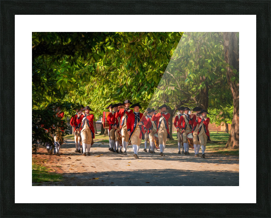 British Redcoats in marching band Impression et Cadre photo
